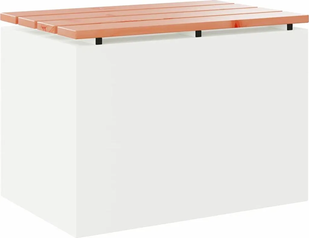 Panchina da Giardino Bianca 60x40x43 cm in Acciaio - vidaXL Robustezza