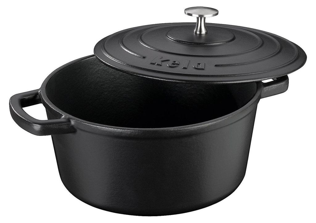Kela Calido, 3,8 l, Schwarz, Eisenguss, Emaille, 24 cm, 120 Produktbild 