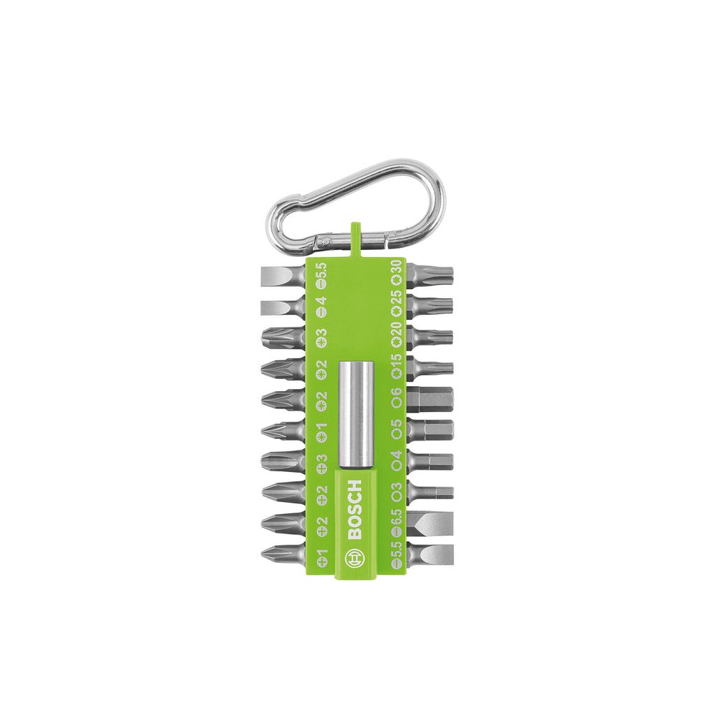 jeu de 21 embouts de vissage avec snap-hook, vert clair Image du produit 