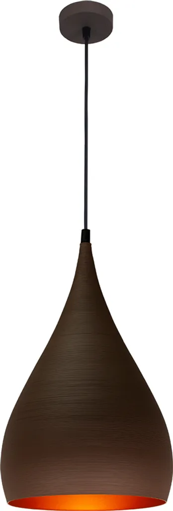 Suspension design Ø 25 cm Fantasia Ronin brun et doré finition mate