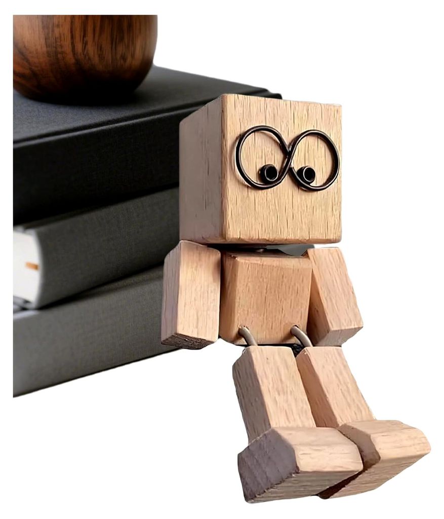 Handgefertigte Holzfigur - Fahrzeug Deko Actionfigur, Auto-Accessoires und Skulpturen-Deko für Auto und Zuhause