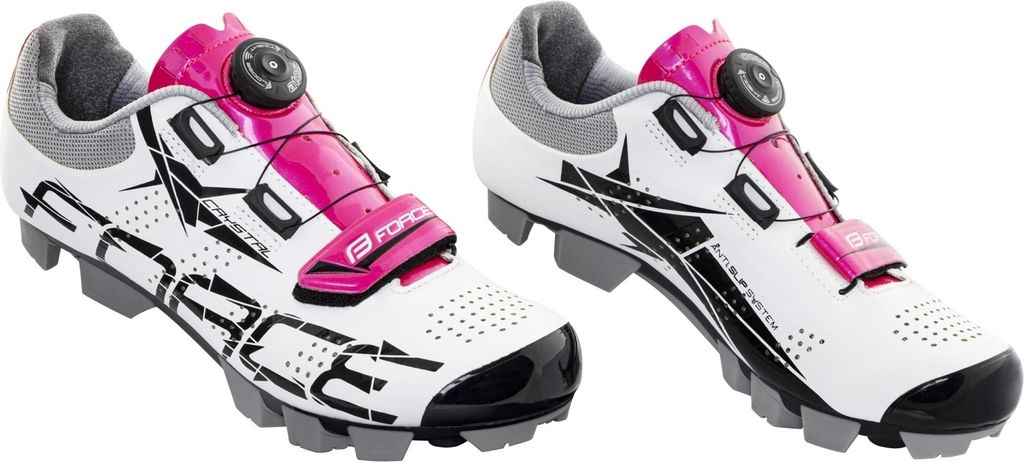 MTB Schuhe CRYSTAL LADY weiss pinke Lasche Größe: 36