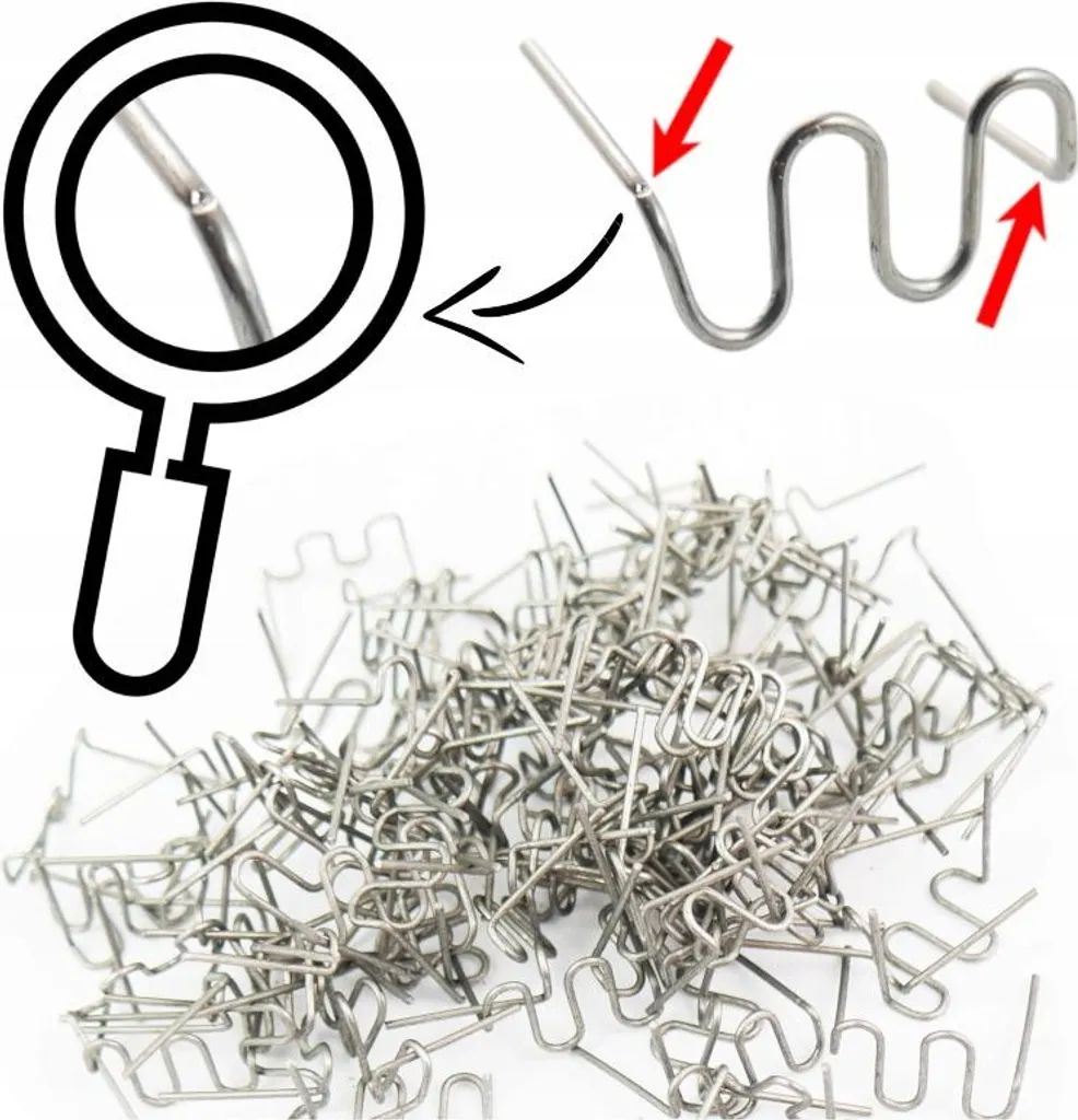 Agrafes pour plastique RS28C 0,8 mm plates grande vague lot de 100