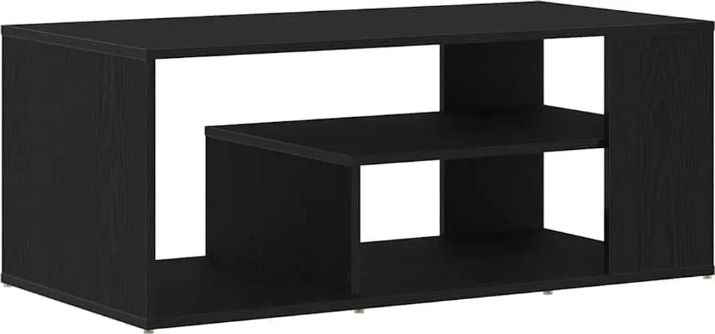 Table basse aspect chêne noir en bois composite résistant vidaXL - 5