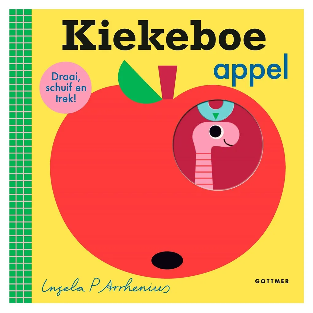 Gottmer Peekaboo Apple Livre Éveil Bébé en Carton avec Découpes