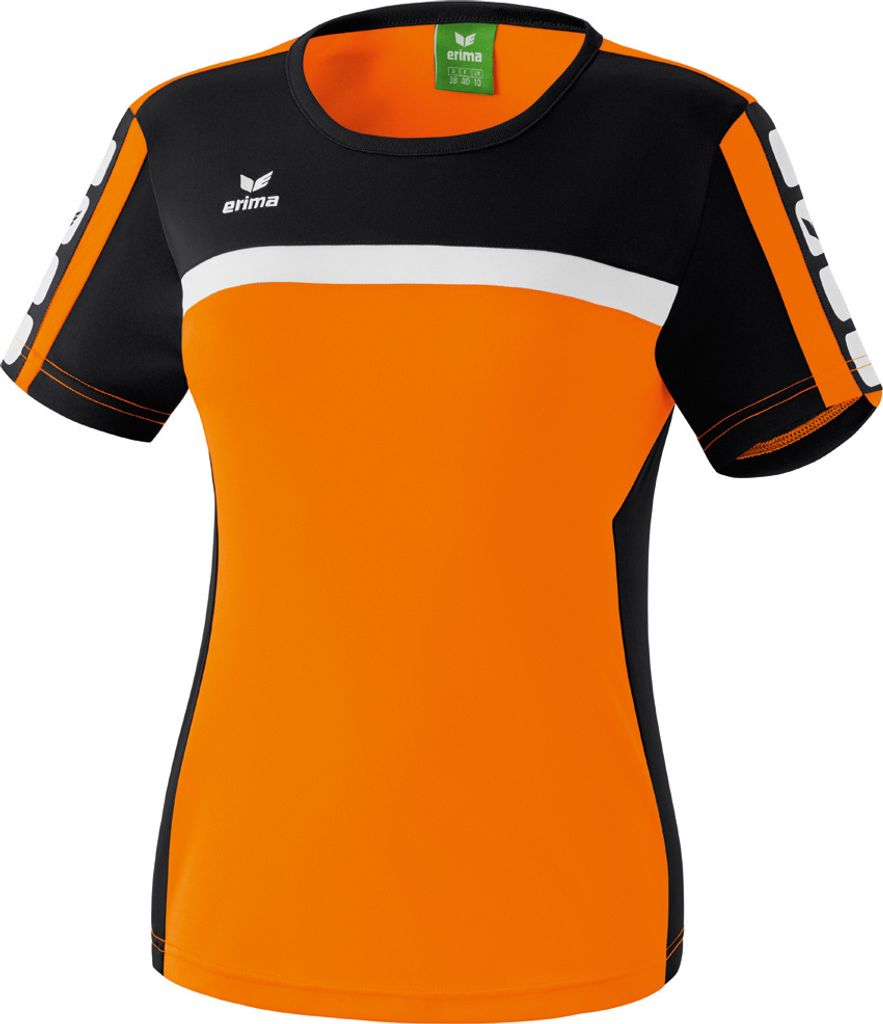 Erima CLASSIC 5-CUBES T-Shirt Damen orange/schwarz/weiß 38
