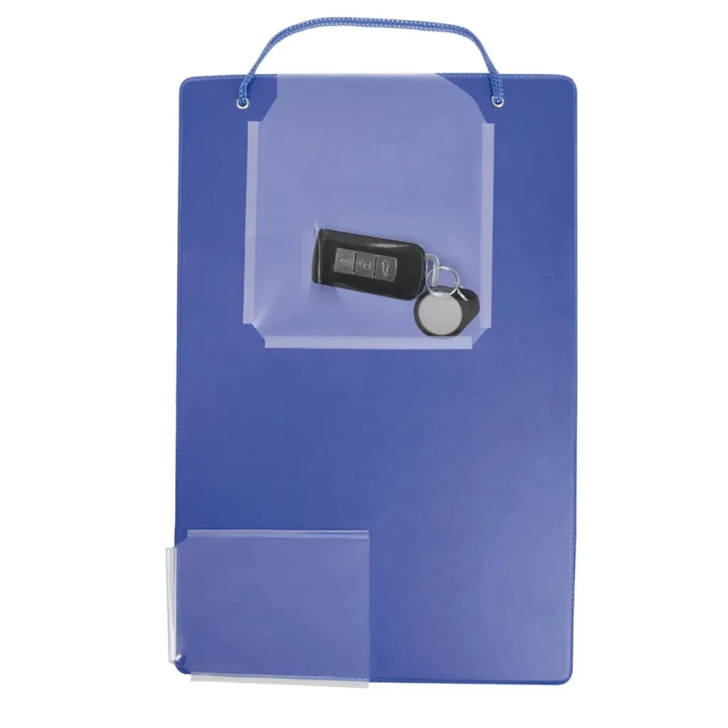 Protège-document d'atelier A4 bleu avec rangement clés - Pack de 10 unités - 10