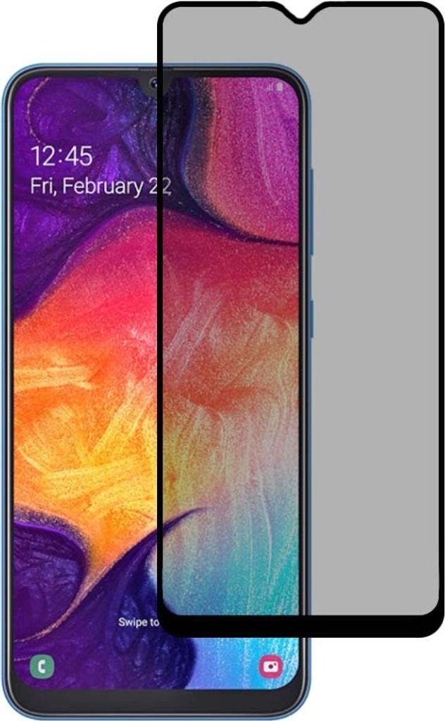 Smartphonica Privatsphäre volle Abdeckung für Samsung Galaxy A50 gehärtetes Glas Displayschutzfolie aus gehärtetem Glas mit abgerundeten Ecken