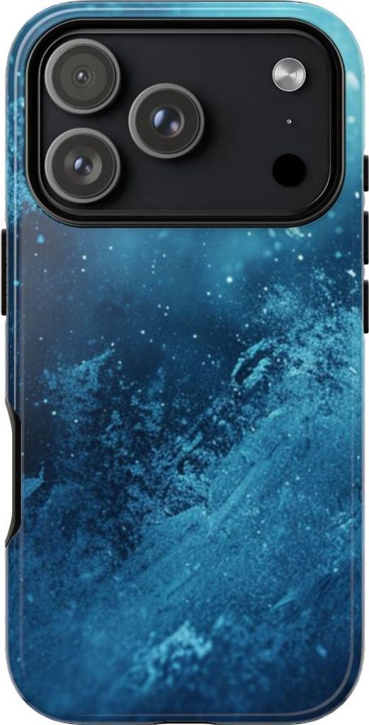 Blaues Eis- und Schnee-Design mit filmischer Textur – Hülle Kompatibel mit iPhone 17 Pro