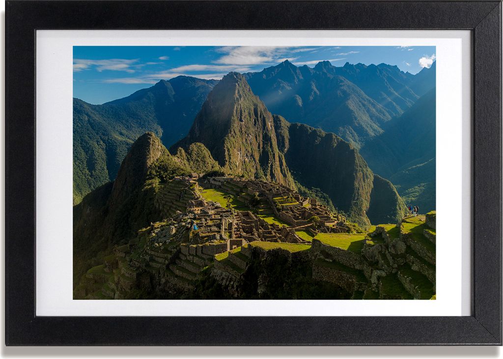 Bild 30x20 MDF-Rahmen, Wandkunst Die Ruinen von Machu Picchu