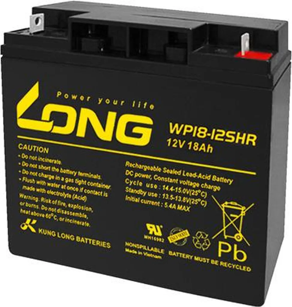 Batterie Plomb MONACOR WP18-12SHR 18Ah 12V Haute Performance