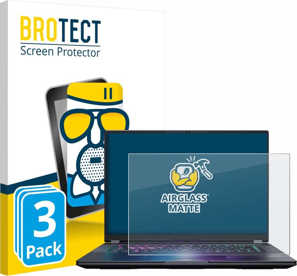 3x BROTECT Entspiegelungs Schutzglas für Gigabyte AORUS Elite 16 2025 Schutzfolie Panzer Folie Glas Display Schutz matt