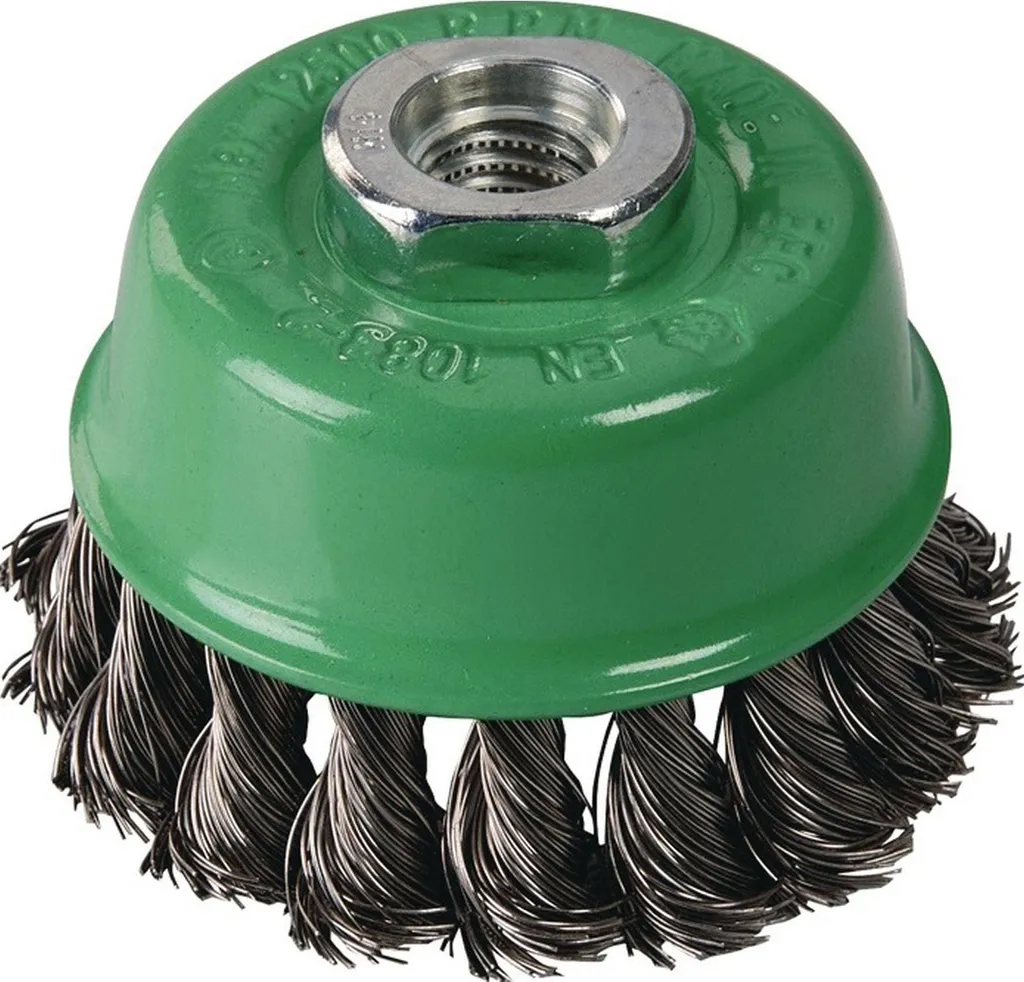Spazzola a Tazza 80mm Filo 0,5mm VA Acciaio - Qualità Professionale M14