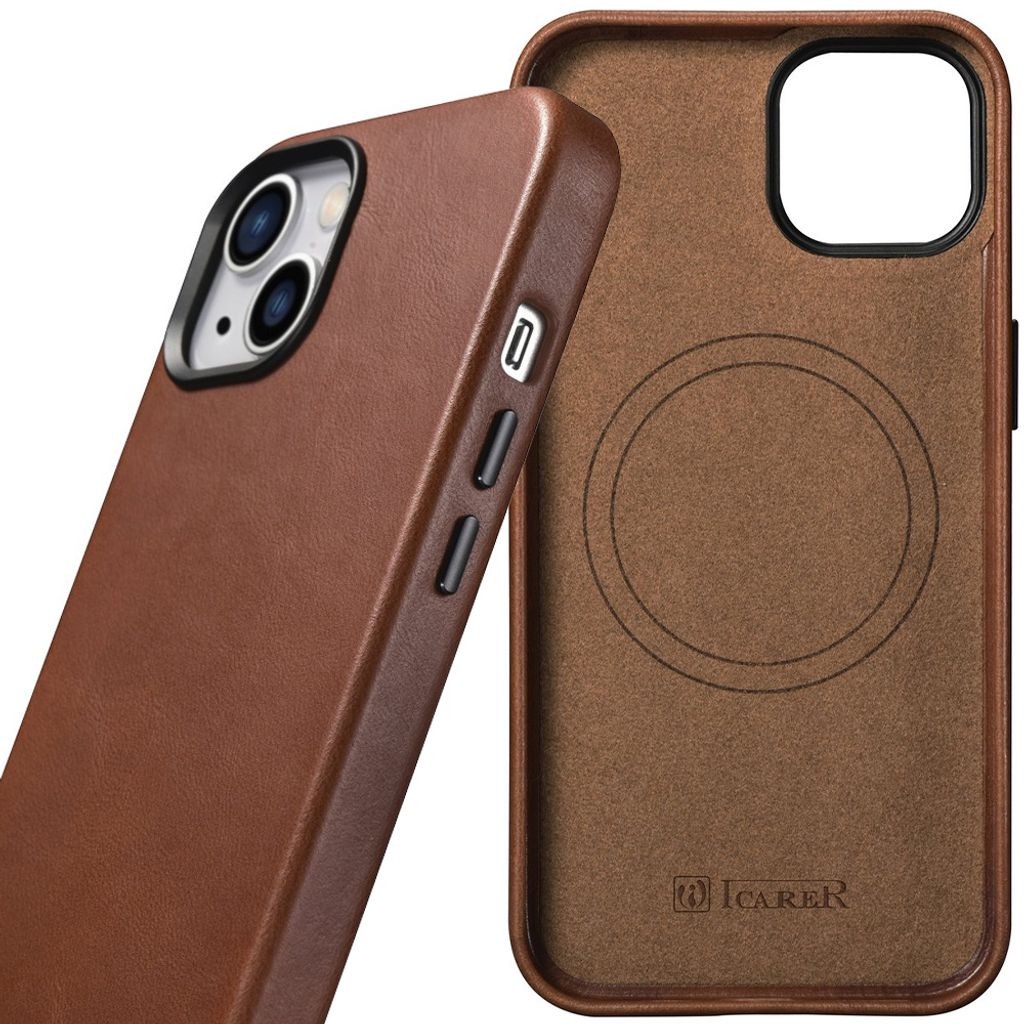 Icarer Öl Wachs Premium Lederhülle Iphone 14 Plus Produktbild 