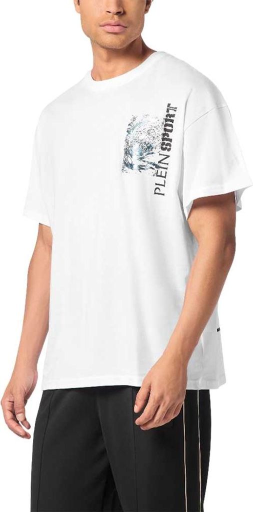 Philipp Plein Sport Iron Tiger Kurzarm-t-shirt Weiß M Mann Weiß M