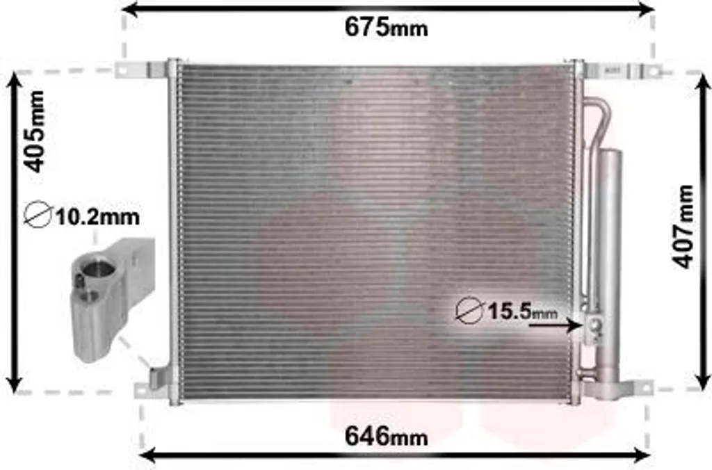 VAN Wezel 81005139 Kondensator pour Klimaanlage de voiture d'origine