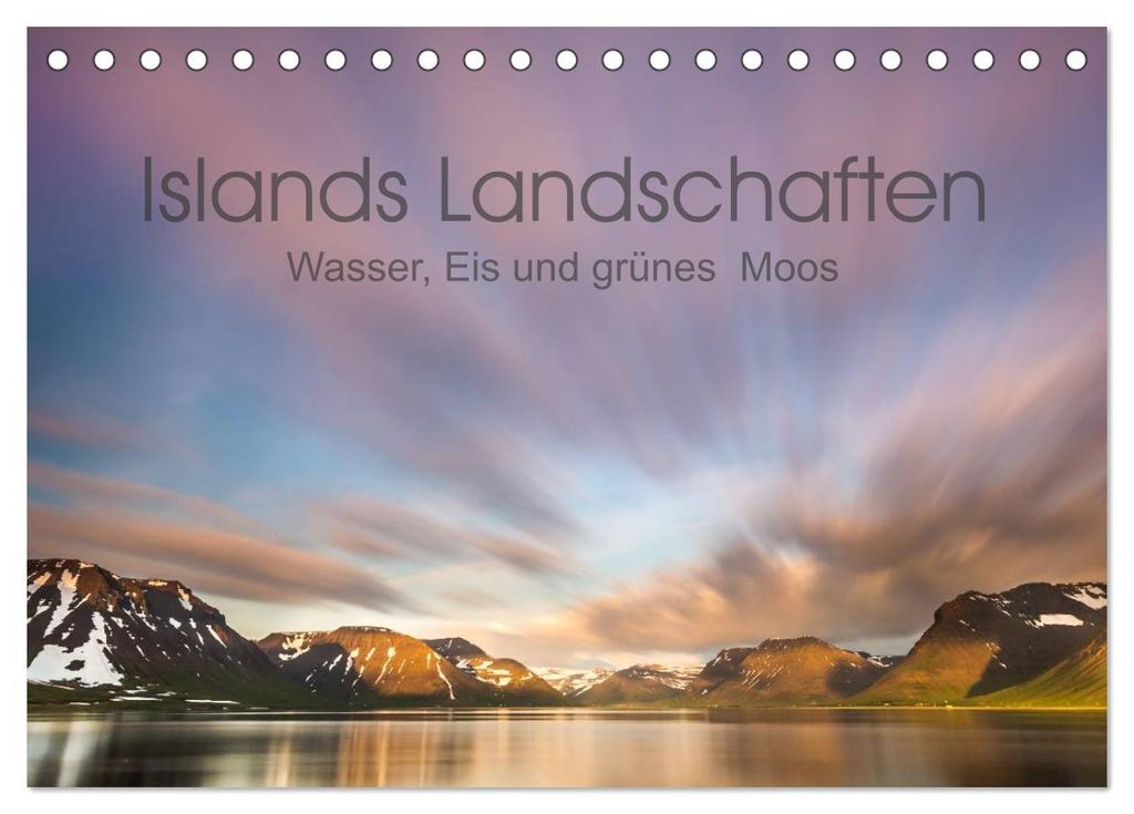 Islands Landschaften - Wasser, Eis und grünes Moos (Tischkalender 2027 DIN A5 quer), CALVENDO Monatskalender