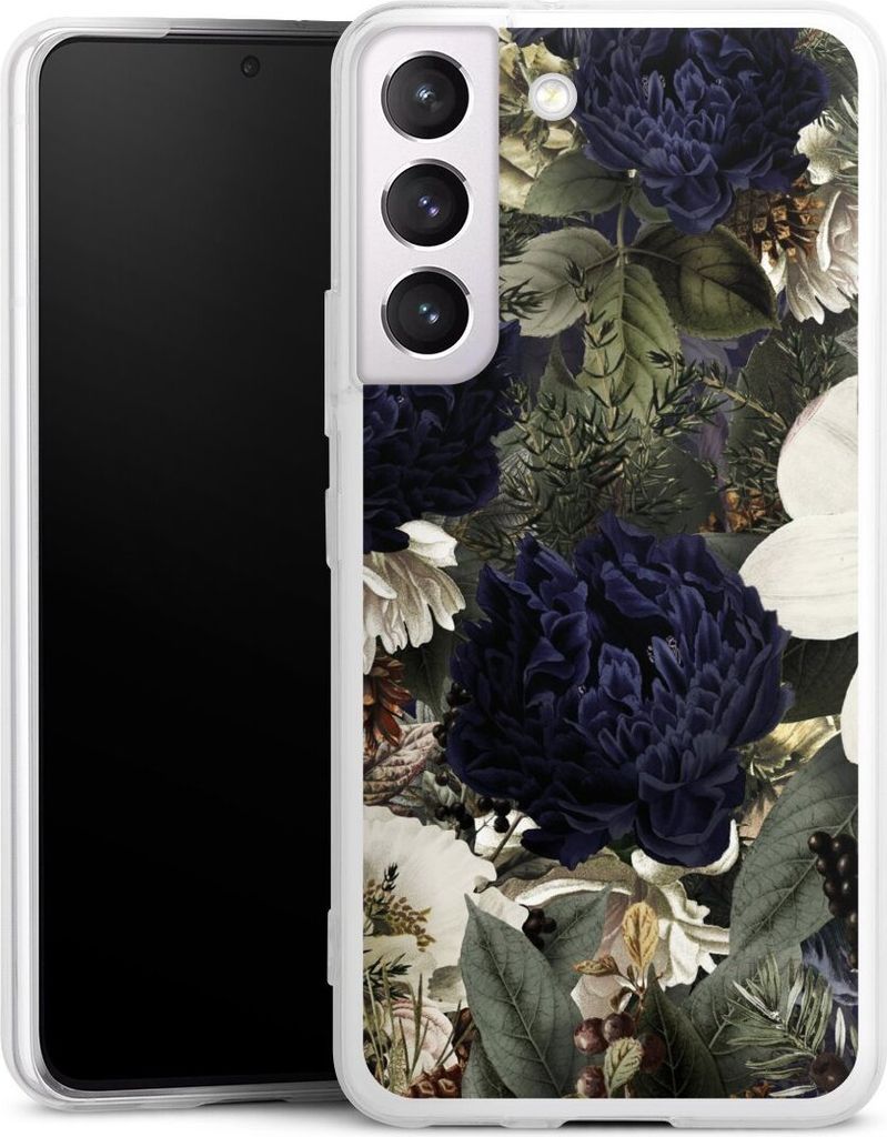 DeinDesign Slim Hülle für Samsung Galaxy S22 Silikon Case Ultra Dünn Handyhülle Blumen Utart Vintage