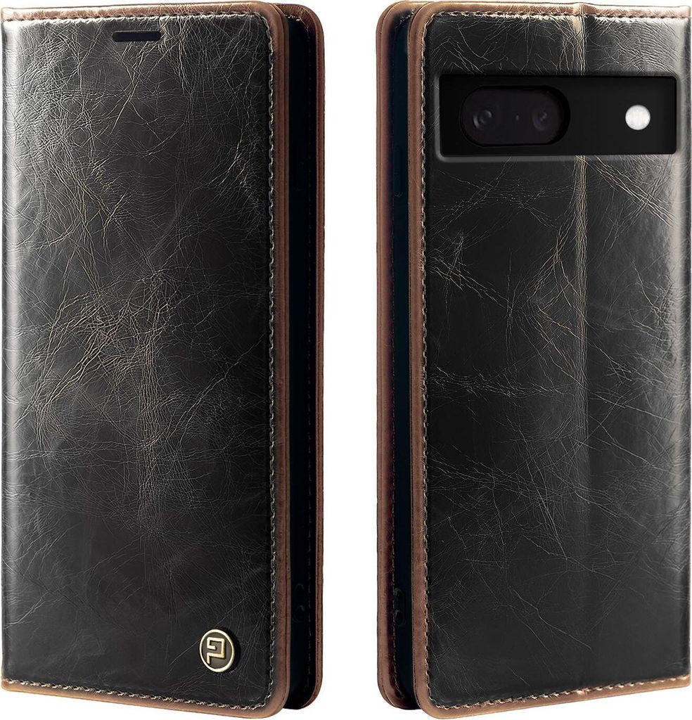 Handyhülle für Google Pixel 7a Kunstleder Flip Cover Hülle RFID Schutz Case Kartenfach Farbe: Dunkelbraun