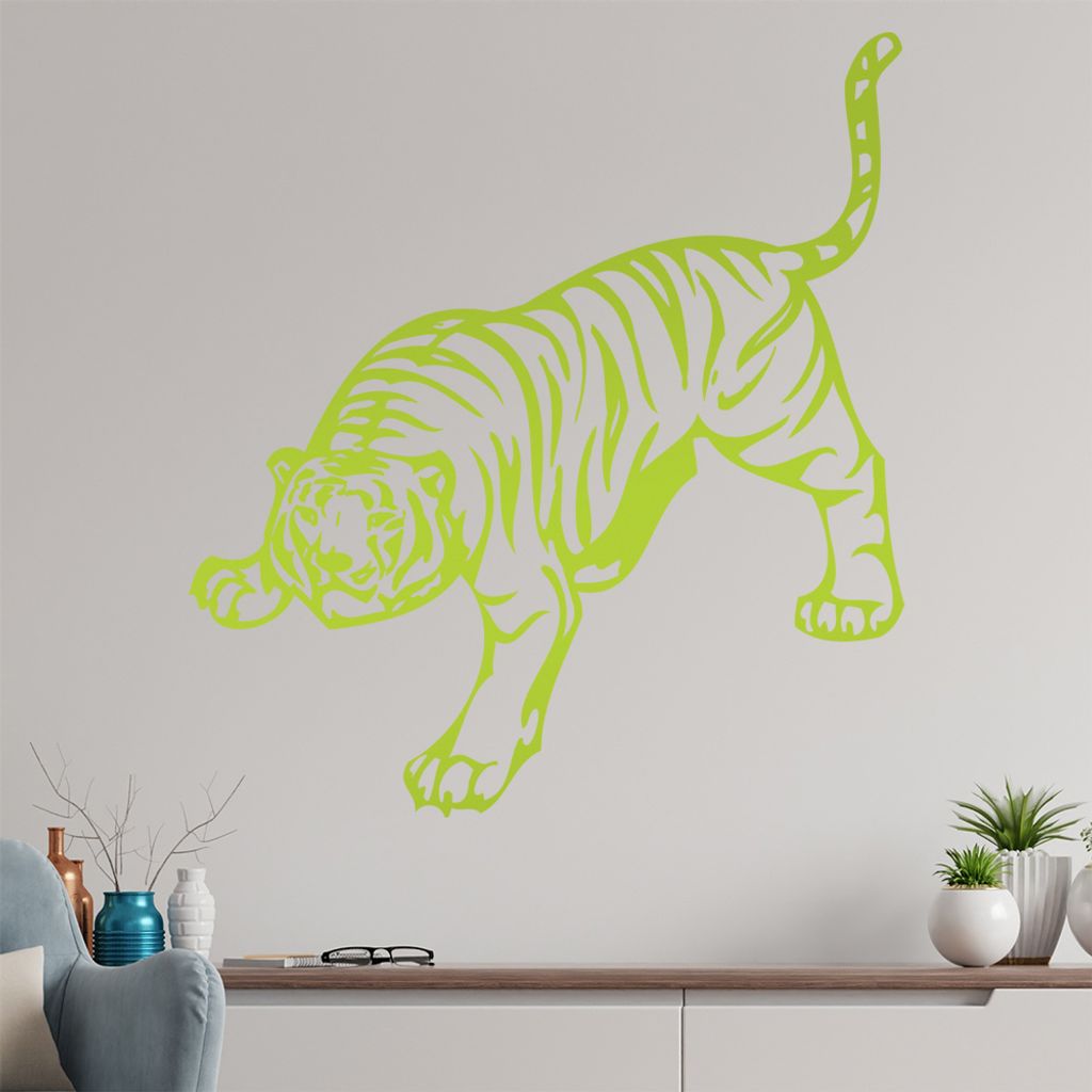 Tiger Wandtattoo in 6 Größen - Wandaufkleber Wall Sticker - Dekoration, Küche, Wohnzimmer, Schlafzimmer, Badezimmer