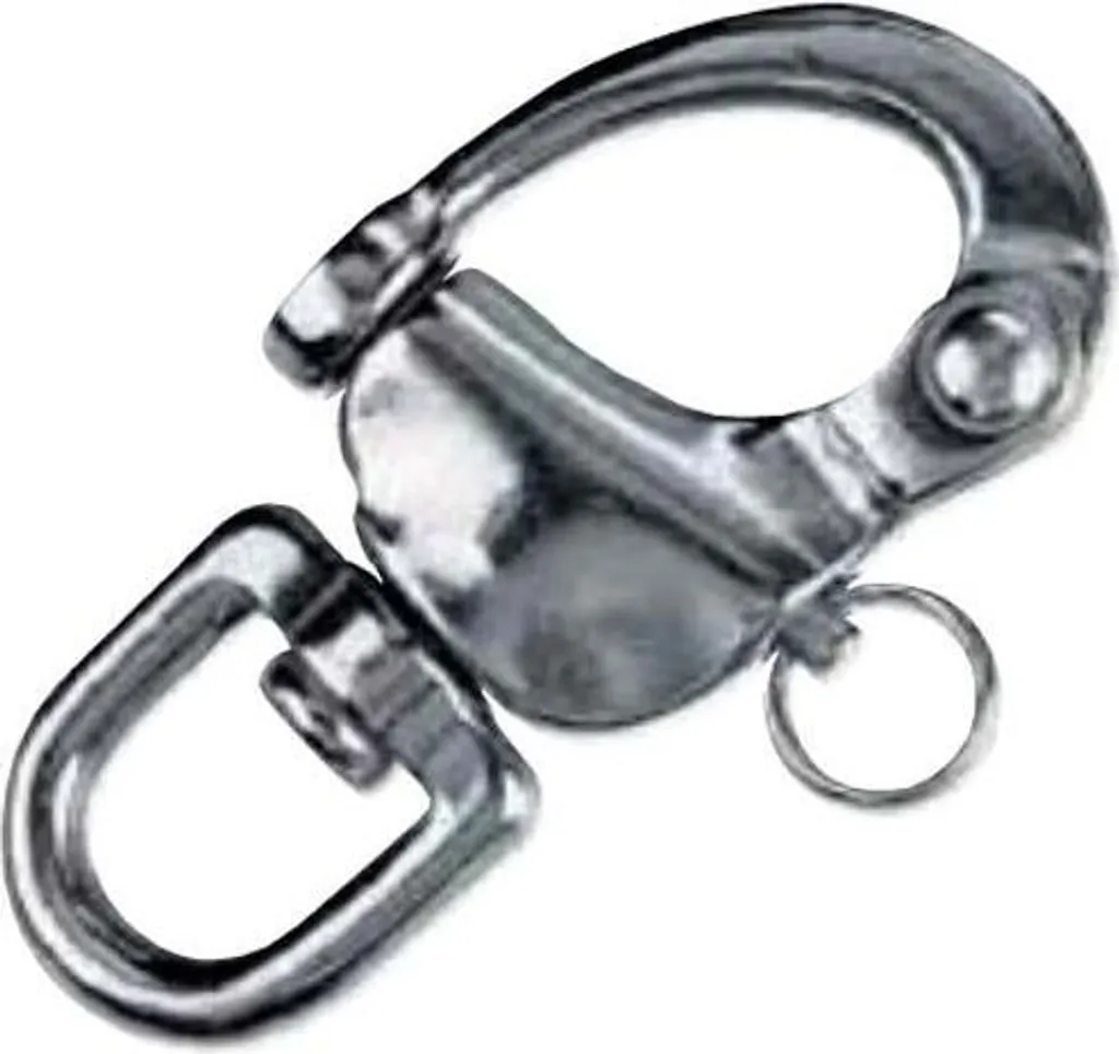 Mousqueton pivotant Plastimo argenté 87 mm en acier haute résistance