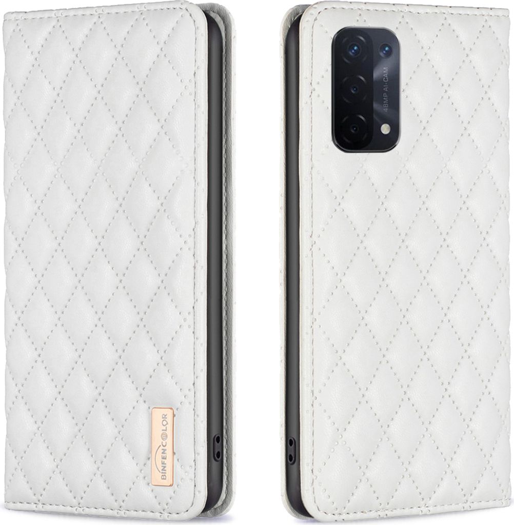OPPO A74 5G Hülle, Elegant Bookstyle Flip Leder Kartenfächer Schutzhülle mit Ständer für OPPO A74 5G A93 5G A54 5G Weiß