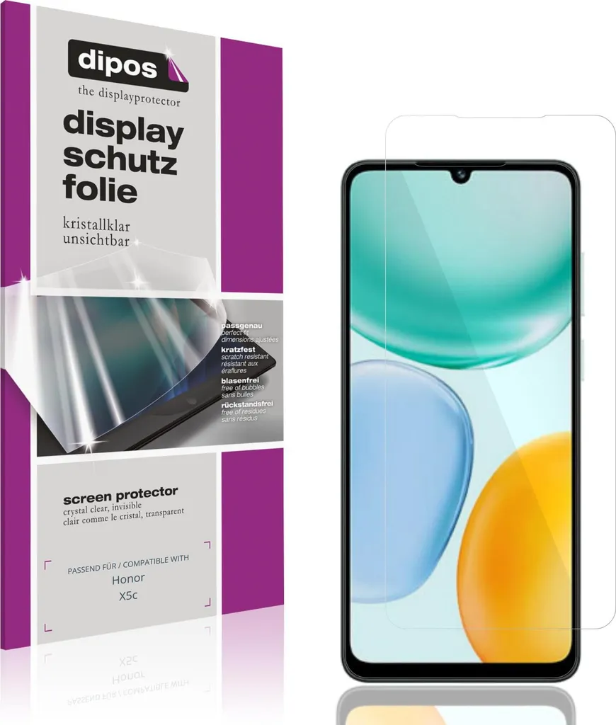 4x Pellicola Honor X5c dipos - Protezione Schermo Trasparente e Sicura