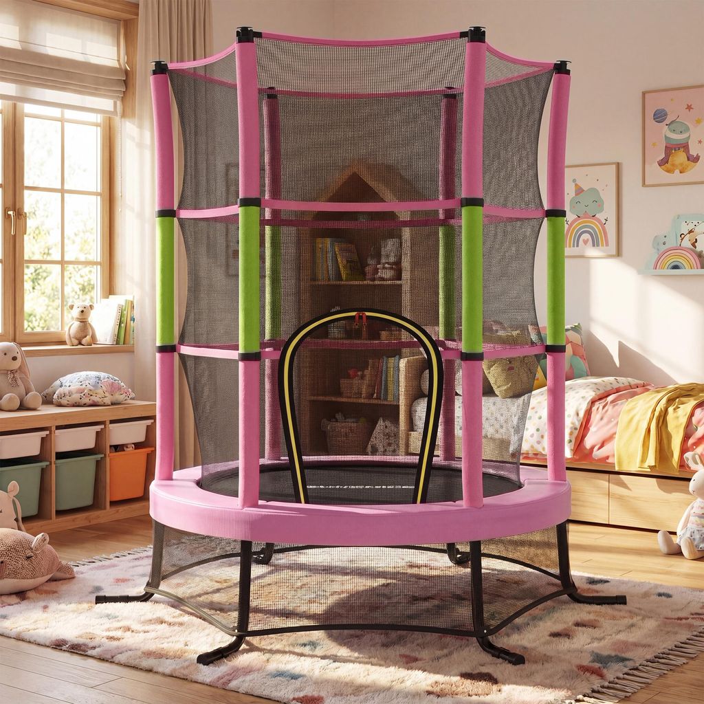 SONGMICS Trampolin Kinder, 174 cm Gartentrampolin mit Produktbild 