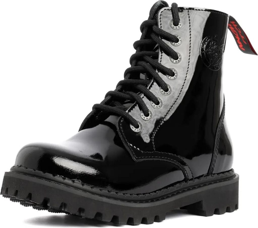 Angry Itch Lederstiefel - 8-Loch Light Schwarz 44