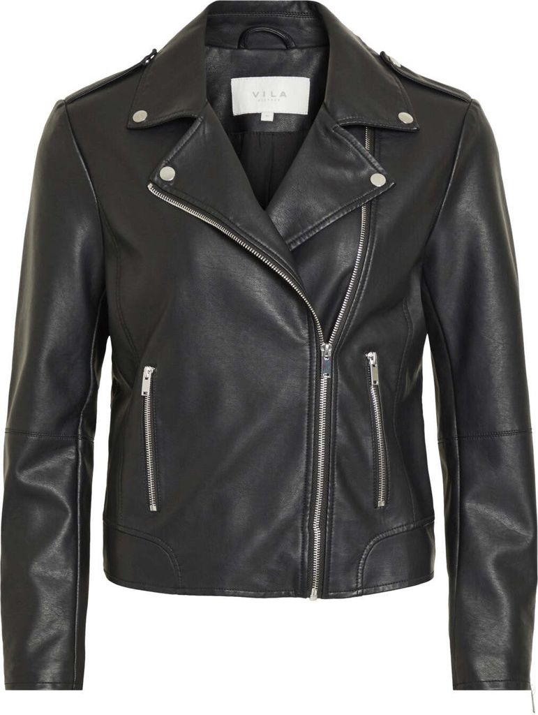 VILA Kunstlederjacke 'Cara', 14044851, Black, Gr. L