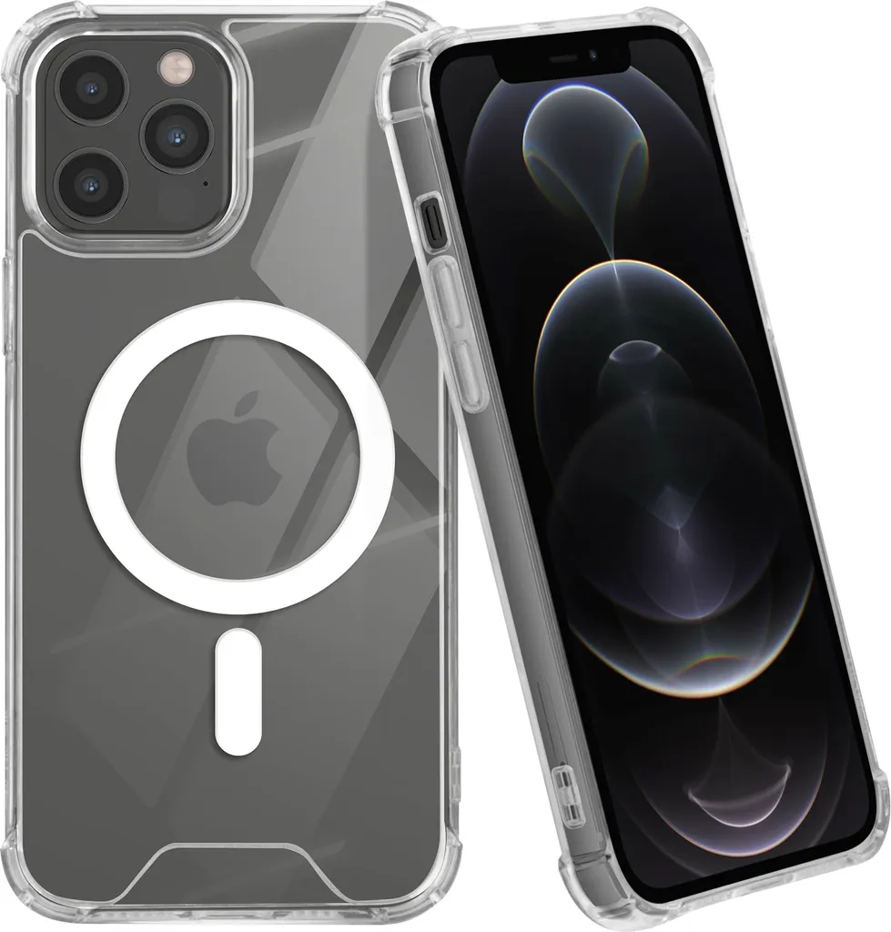 Custodia MagSafe iPhone 12 Pro Avizar | Silicone Trasparente Rinforzato