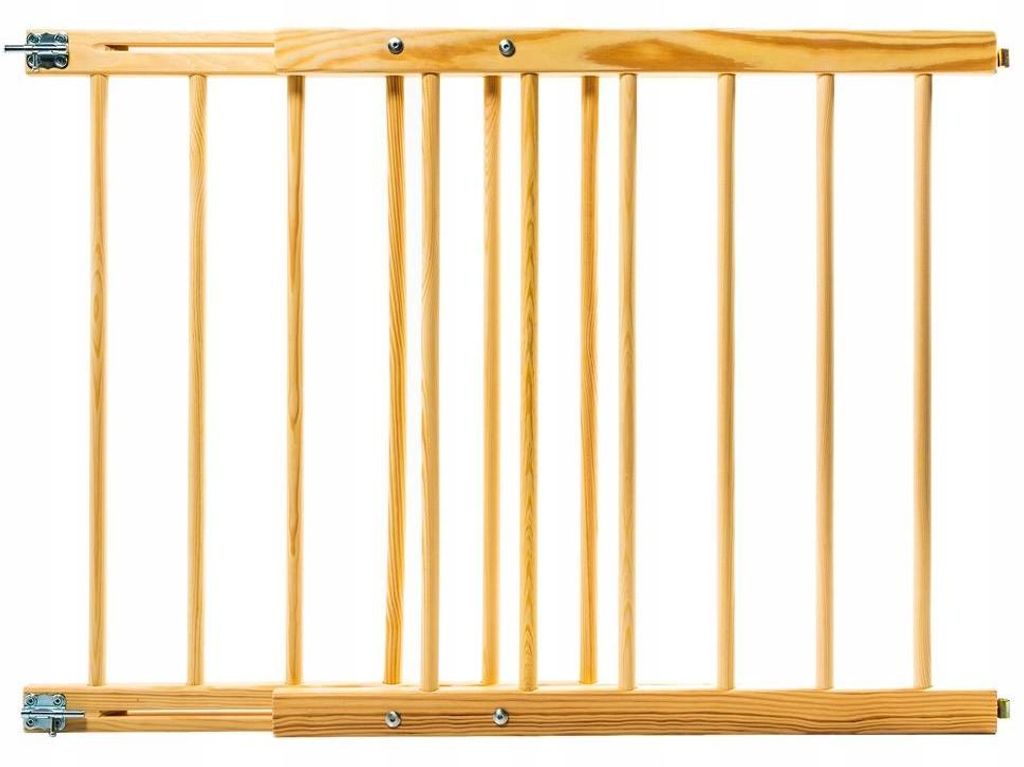 Schutzgitter Holz beige 68 cm höhenverstellbar 72-122 cm für Tür, Kamin, Treppe