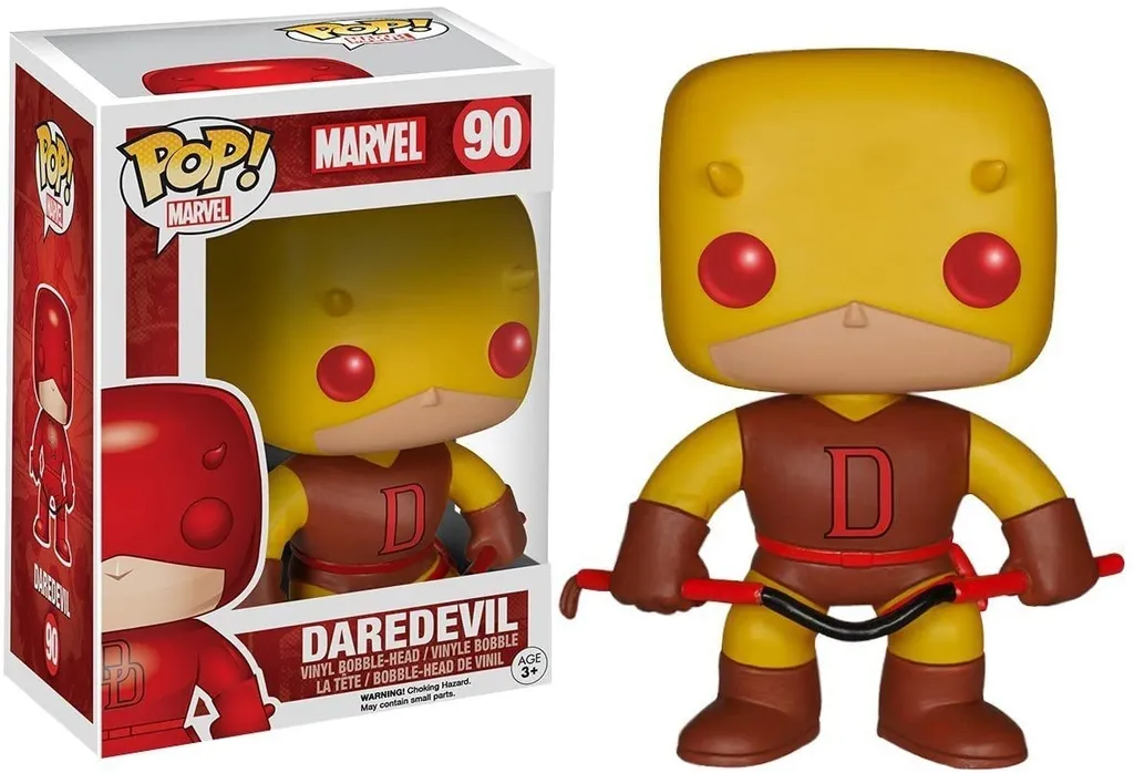 Statue Pop Daredevil Jaune en Vinyle - Figurine de Collection 10 cm