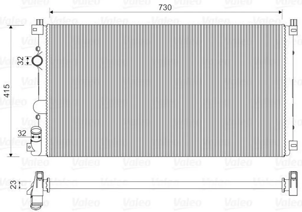 Radiateur Moteur Valeo 732917 pour Réparation Système Refroidissement