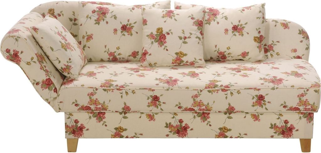 Recamiere mit Armteil links klappbar Katia Bezug Flachgewebe Buche natur / beige 22680