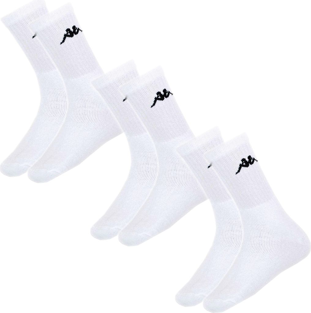 Kappa 3 Paar Herren Sportsocken Strümpfe Socks weiß 43-46 Produktbild 