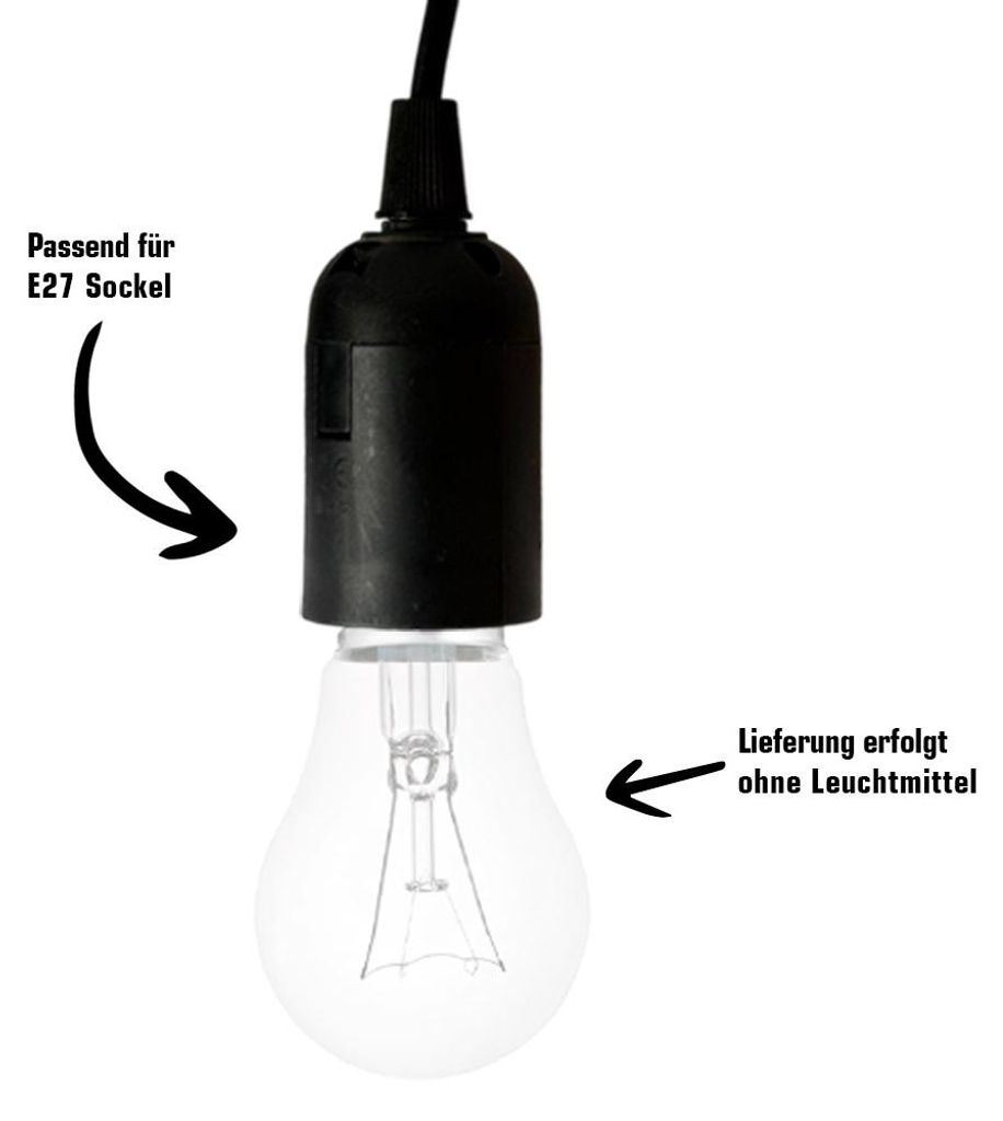 10 x Baufassung Lampenfassung Renovierfassung E27 schwarz Image du produit  Image générée par une IA