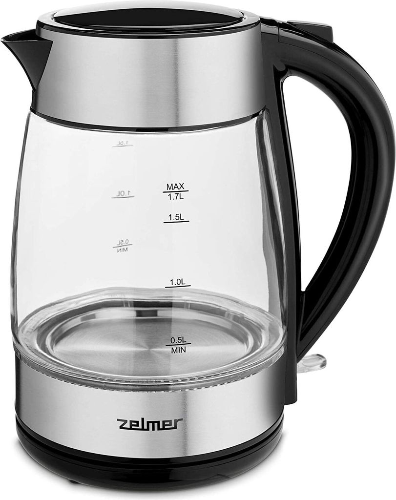 Zelmer ZCK8011 elektrischer Wasserkocher 1,7 L 2200 W Schwarz, Edelstahl