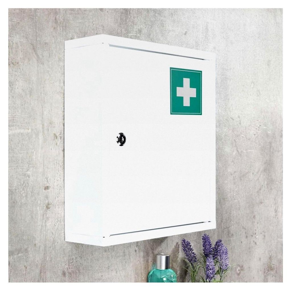 Medizinschrank aus Stahl - 31,5 x 10 x 36 cm