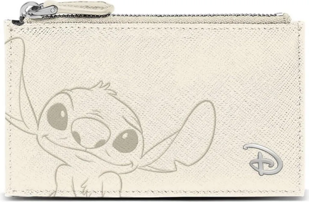 Porte-cartes Stitch Disney Beige Crème Idéal pour Petits Sacs à Main