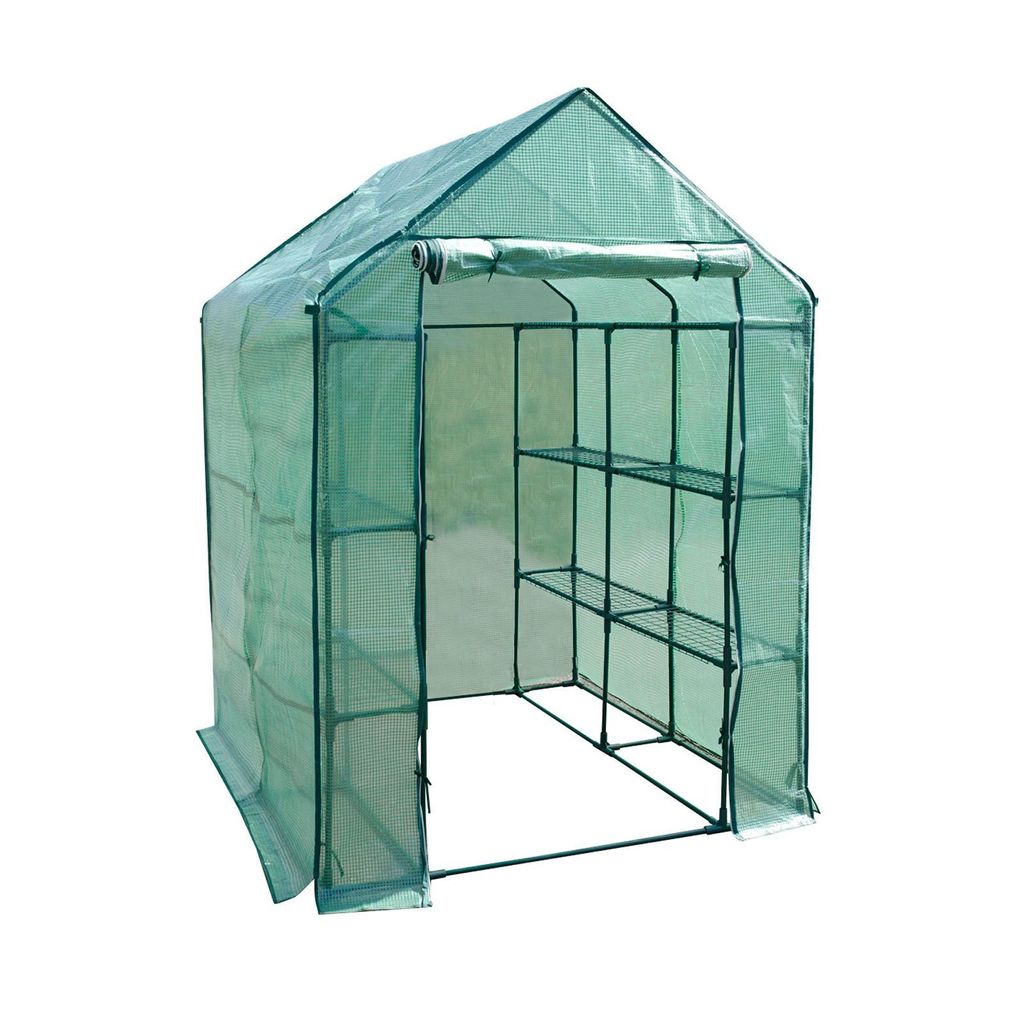 Gewächshaus Biotopia ca. 2m² 143x143x195 cm + 12 Regalgitterböden