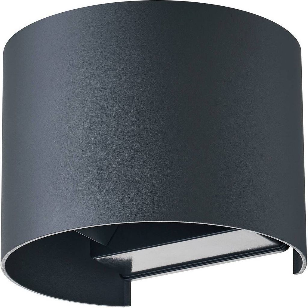 Lindby Smart LED-Außenwandlampe Dara grau rund CCT RGB Tuya