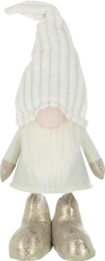 Nain Plume J-Line Textile Beige : Déco Originale pour Intérieur Fade