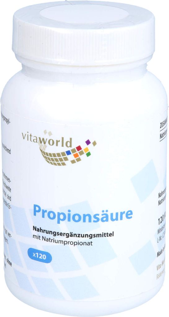 Vitaworld Acide propionique 500 mg | 120 gélules | Image du produit 