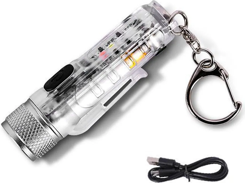 Mini Torcia LED Portachiavi ASTEY S11 Potente 400lm Ricaricabile USB