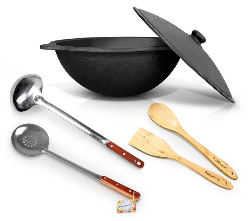 Gusseisen Kazan 12L Kochtopf Schaumlöffel Camping WOK казан Produktbild 