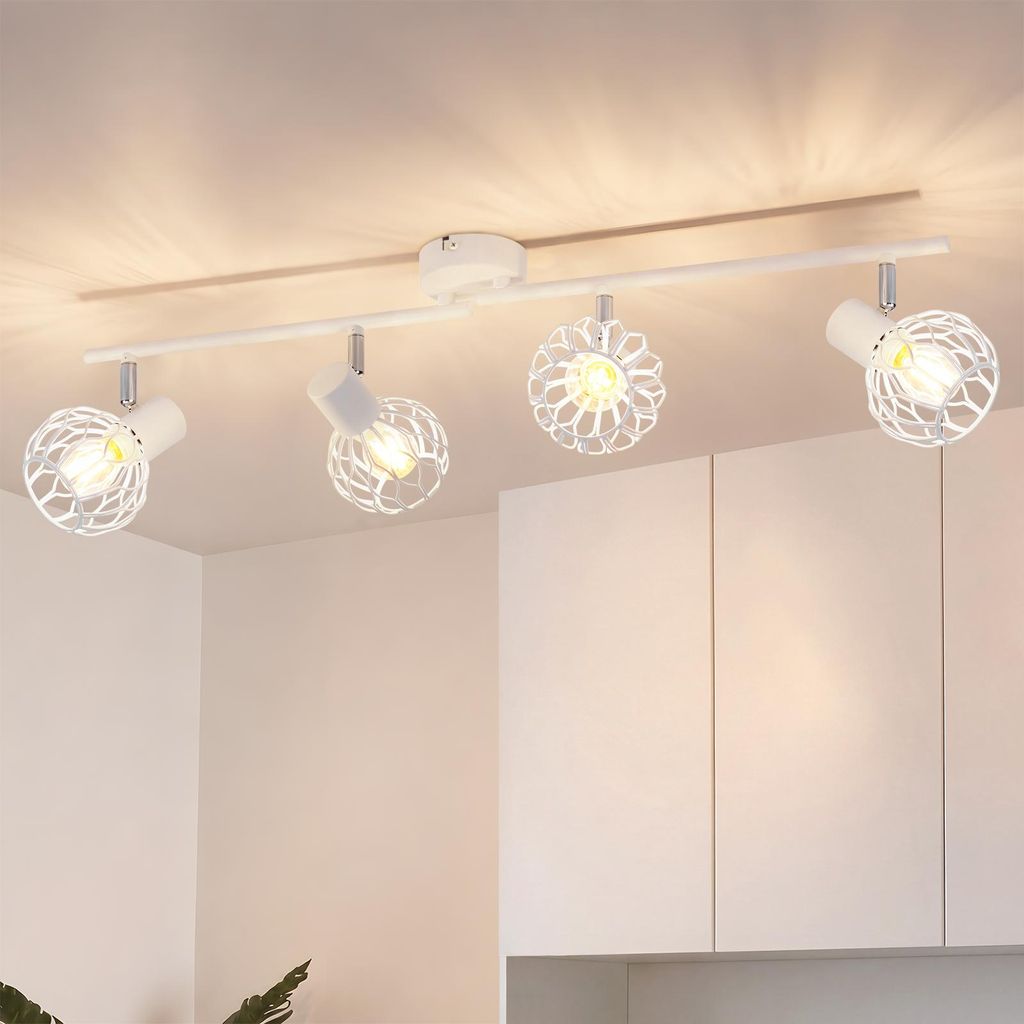 ZMH LED Deckenstrahler 4 Flammig Weiß E14 Metall Produktbild 