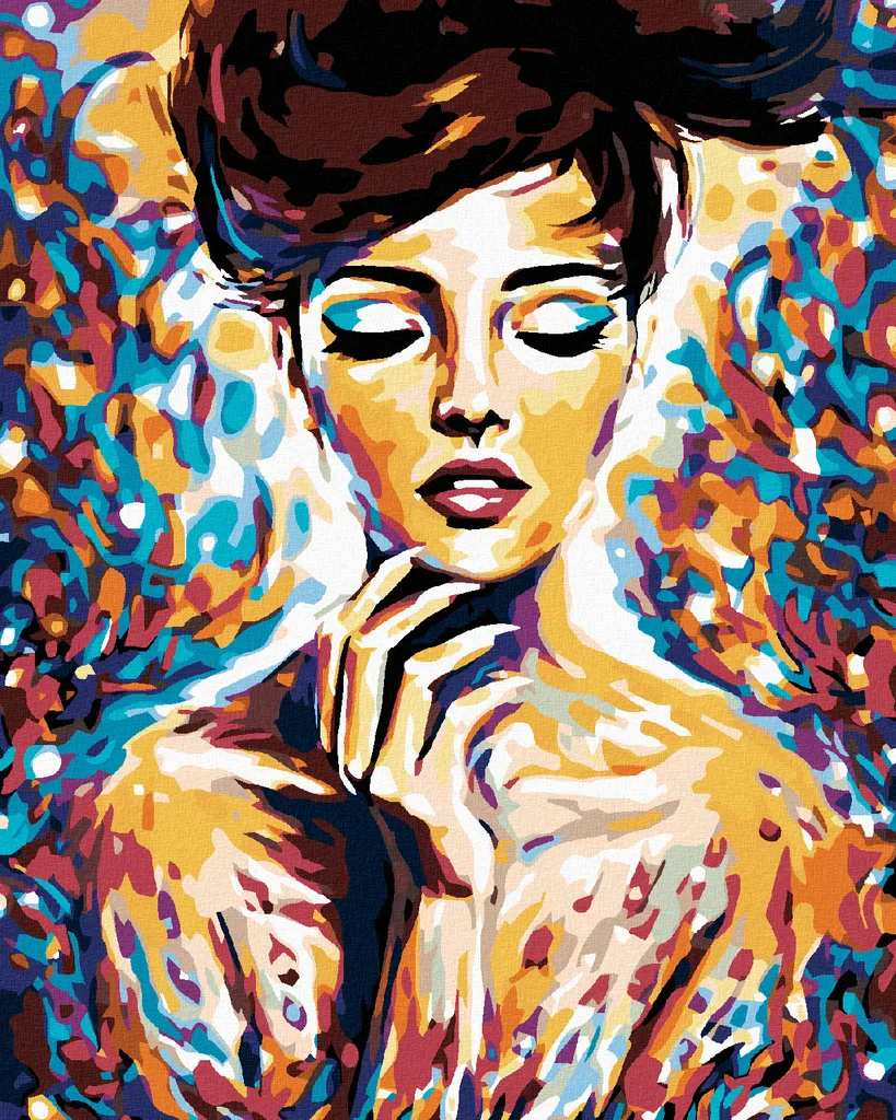 Zuty - Pittura con diamanti - DONNA A COLORI, 40x50 cm, senza cornice e senza tela
