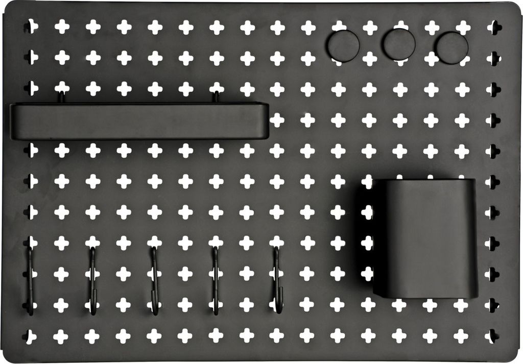 WENKO Wand Organizer Schwarz Memoboard Ablage Magnettafel Produktbild 6