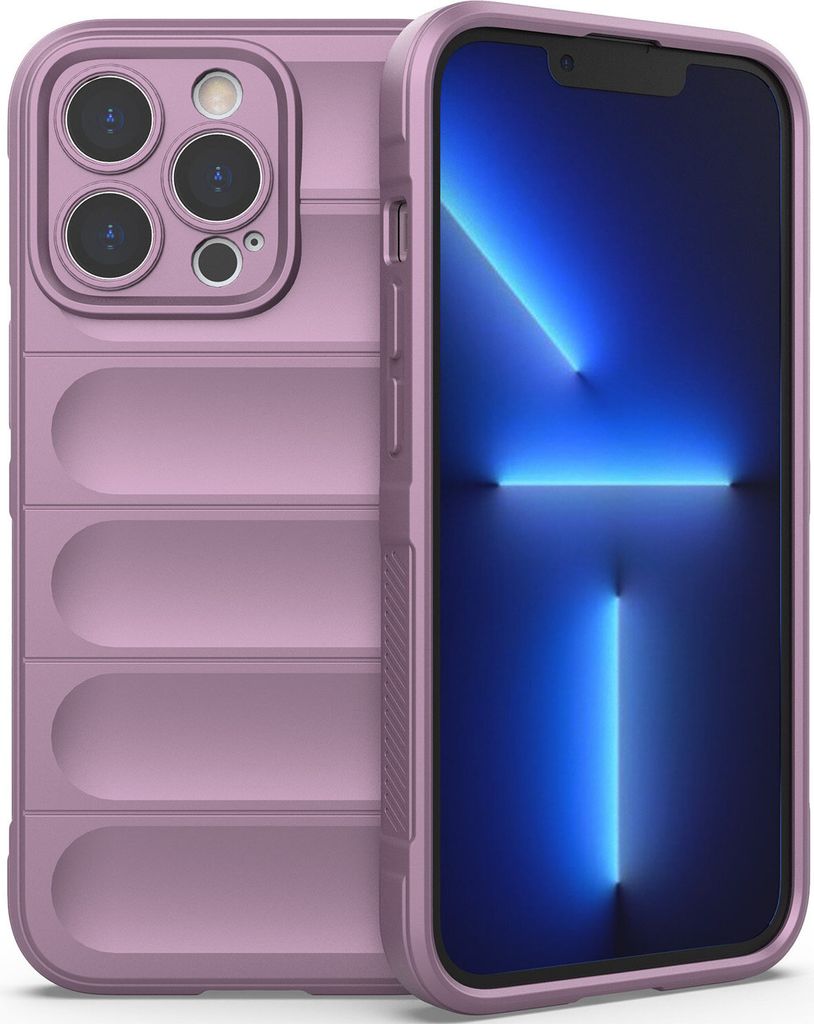 iPhone 13 Pro Max Hülle, Weich TPU Silikon Stossfest Anti-rutsch Schutzhülle für iPhone 13 Pro Max Lila